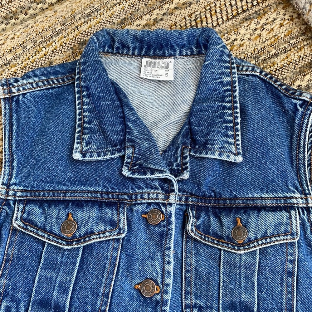 Vintage Jordache jean denim vest small - Picture 4 of 6